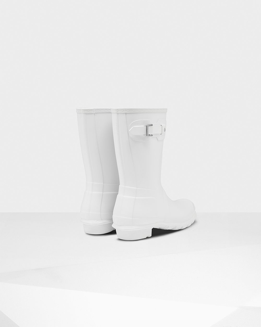 Hunter Original Short Rain Boots - Clearance Sale Womens White - YJNGSF726